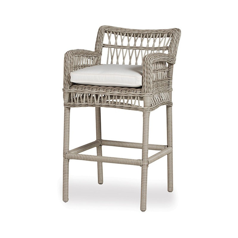 Mackinac Outdoor Bar Stool, Demo Oatmeal