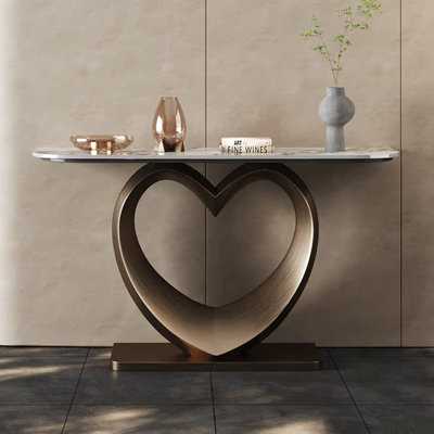 Modern sintered stone console table.