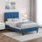 Tufted Headboard, Upholstered Platform Beds with Wooden Slats Support, Fabric Bed Frame-753964321-753964326