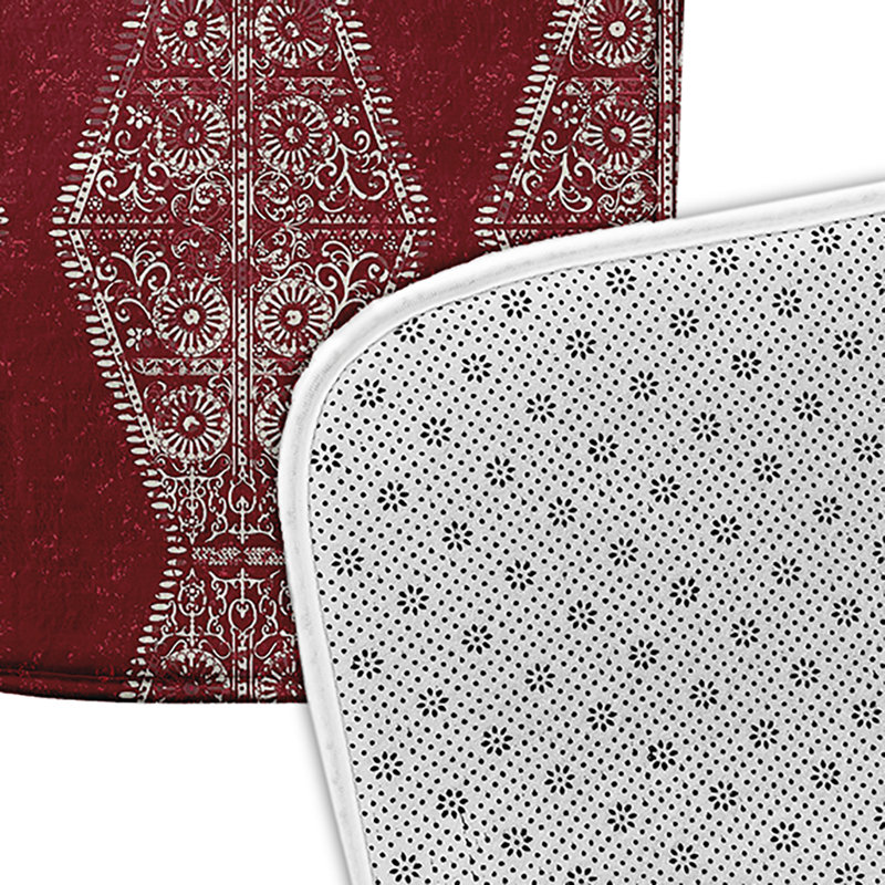Tapis de bain HH Revival, L 17 po x L 24 po, Rouge