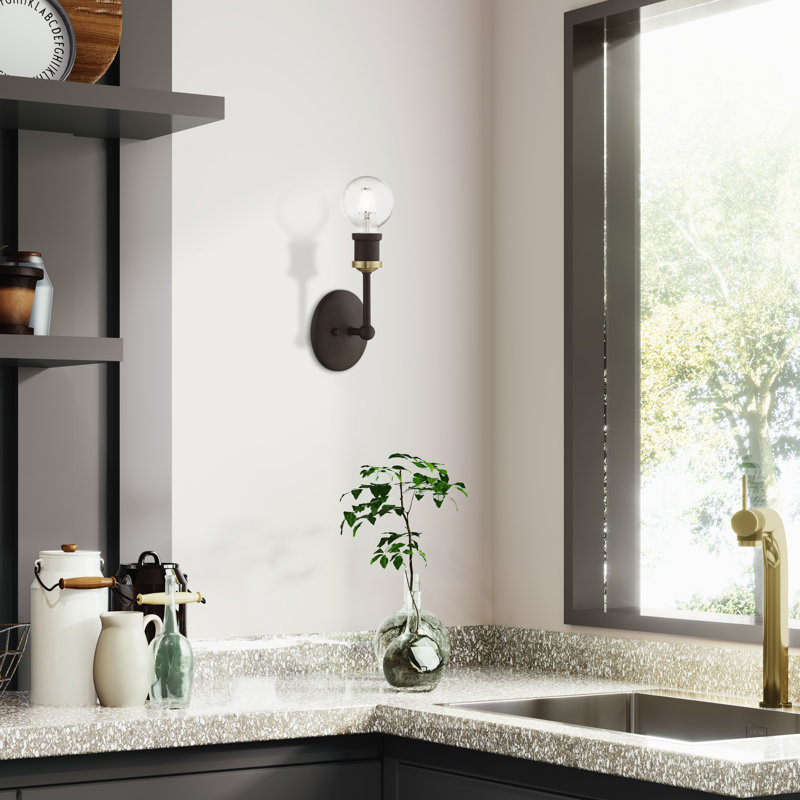 Grogan Dimmable Bath Sconce, Bronze/Antique Brasss