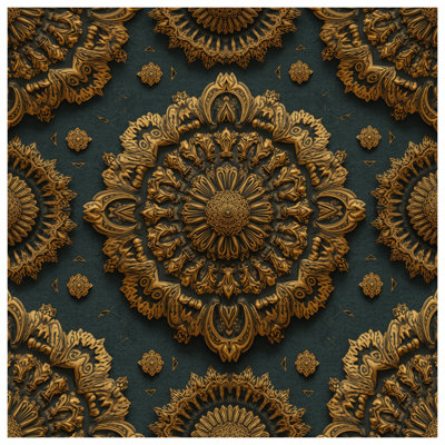 Intricate Bronze Mandala Double Sided Throw Pillows
