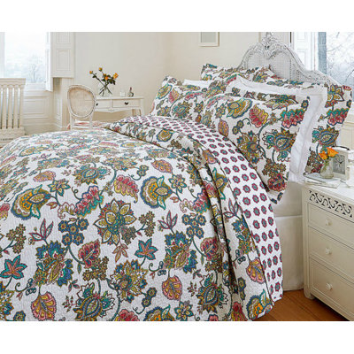 Egbert Polyester Floral Bedspread with Pillowcases