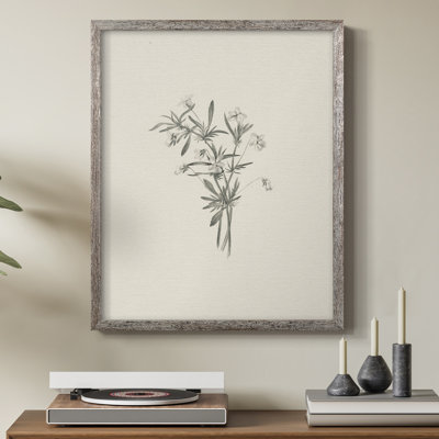 Reproduction florale vintage encadrée CCVII - bois massif