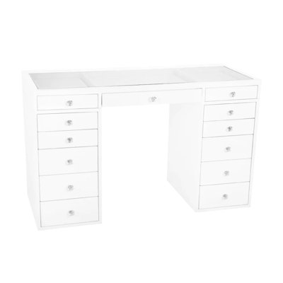 Japaul SlayStation Plus Premium Vanity Table with Drawers Top Storage Makeup Table with Drawers for Display