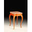 Handcrafted Italian Rosewood Accent Table with Marble Top