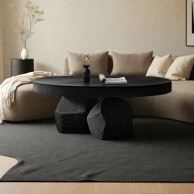 Wabi-sabi vintage solid wood coffee table