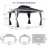 Purple Leaf 12' X 14' Hardtop Gazebo Outdoor Double Roof Gazebo White Aluminum Frame Pavilion With Curtain And Netting For Patio, Garden And Backyard, Grey-118689214