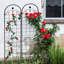 Paquet de 4 treillis de jardin en métal pour plantes grimpantes d'extérieur 86,7 po x 19,7 po Support de treillis rose antirouille Treillis noir