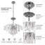 20 Inch Silver American Style Crystal Chandelier Ceiling Light Room Bedroom Decor