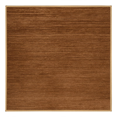 Machine Washable Solid Brown Area Rug