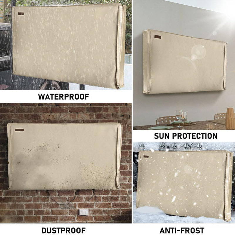 Housse de télévision extérieure imperméable, protecteurs de télévision résistants aux intempéries 600D 4 saisons