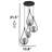 Adjustable Height 4 Lights Metal Body Globe Cluster Pendant