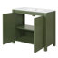 Organisateur de meuble-lavabo 36 po avec lavabo en céramique, ensemble d'armoire de rangement, vert olive (Ancien SKU: SV000004AAF)-116234452