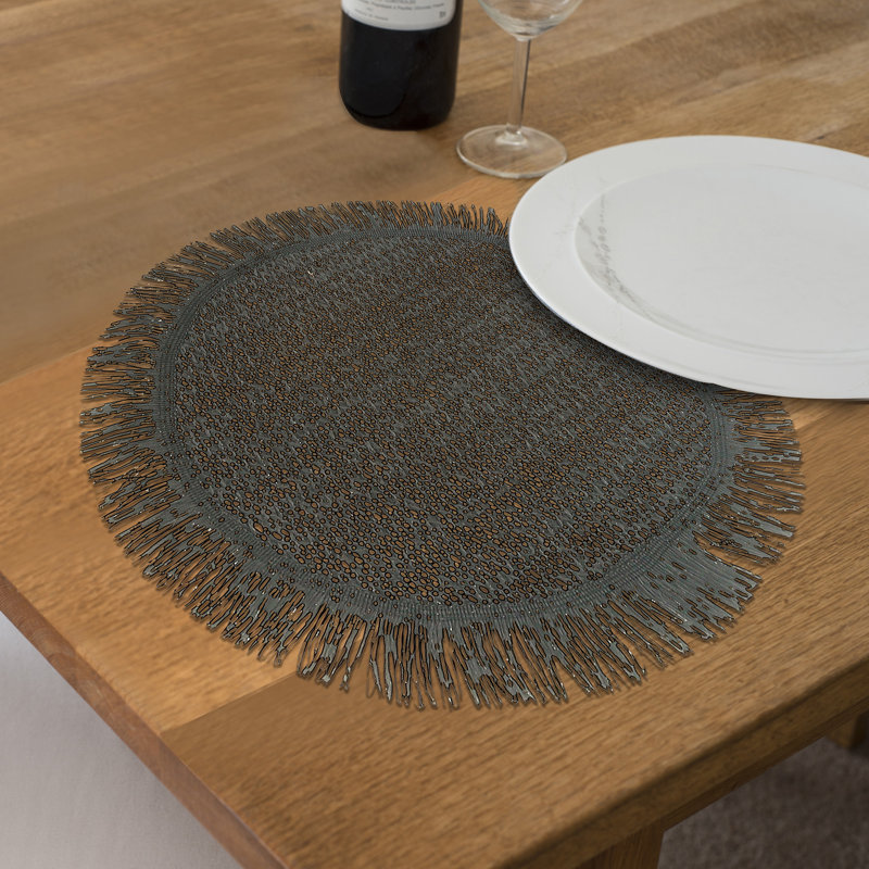 Paper Geometric Placemat, Black