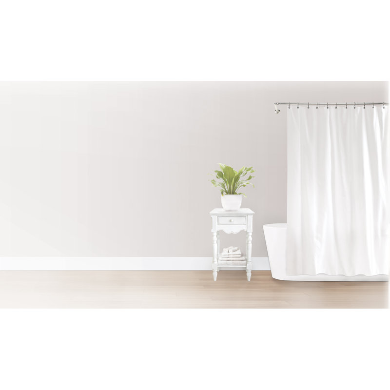 Rideau de douche en tissu simple Midhurst, Blanc