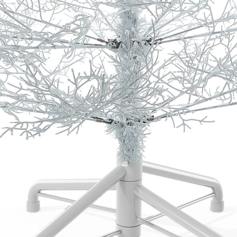 Arbre de Noël artificiel en bouleau blanc 6 pi avec 11 modes d'éclairage, 6"