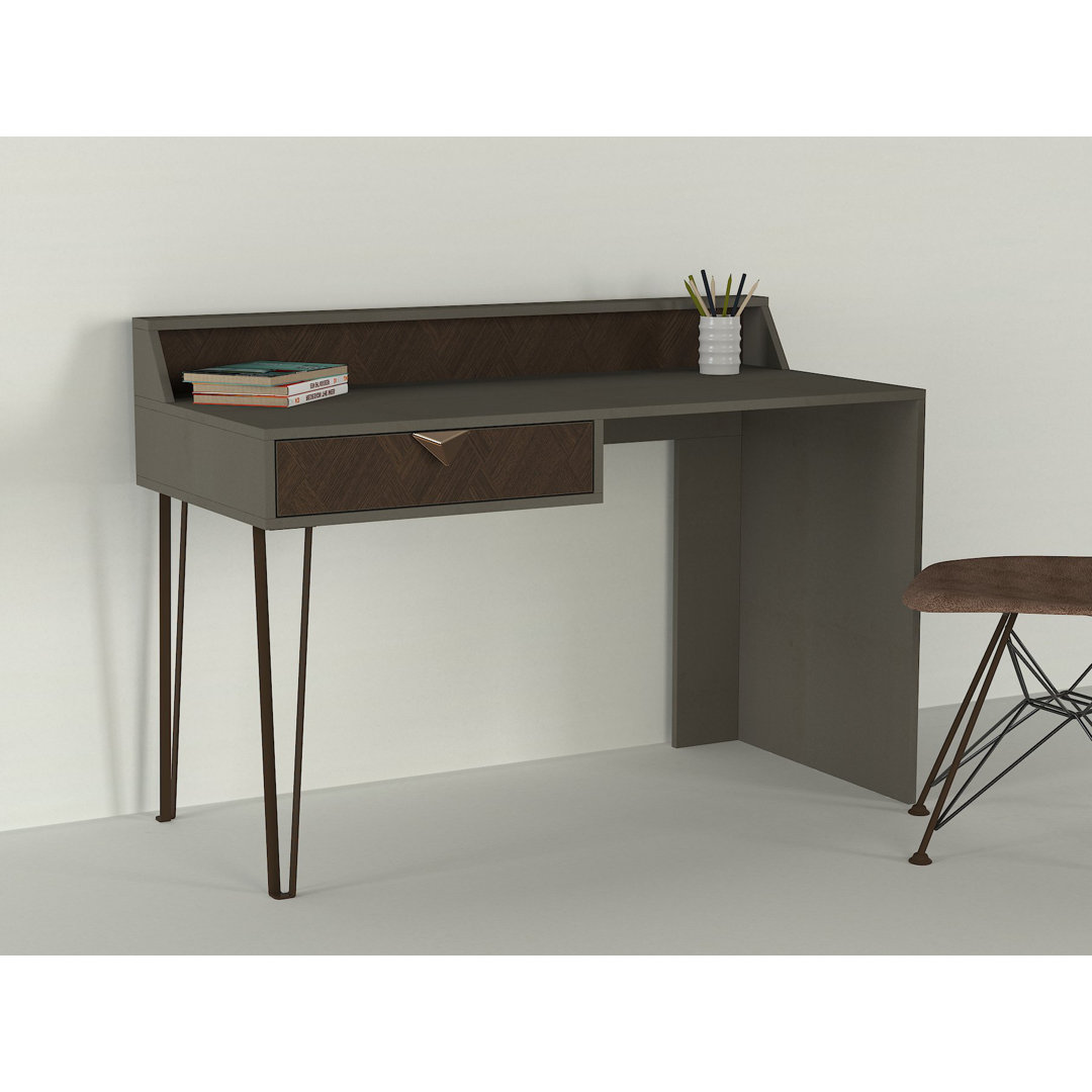 Addiline 120cm Computer Desk, Office Work Desk with Drawer