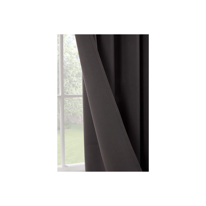 Averii Blackout Sliding Panel Pair, 117 W x 183 D cm, Charcoal
