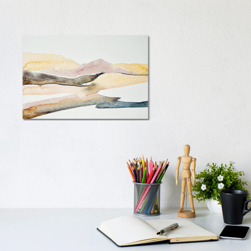 Abstract Desert by Luisa Millicent - Wrapped Canvas Painting, 20.32cm H x 30.48cm W