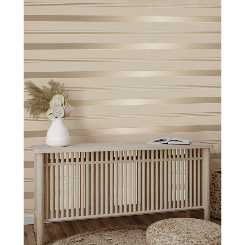 Collin Beige Bexley Stripe Wallpaper, Beige