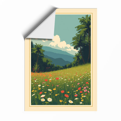 Wildflower Meadow Vintage - Framed Print