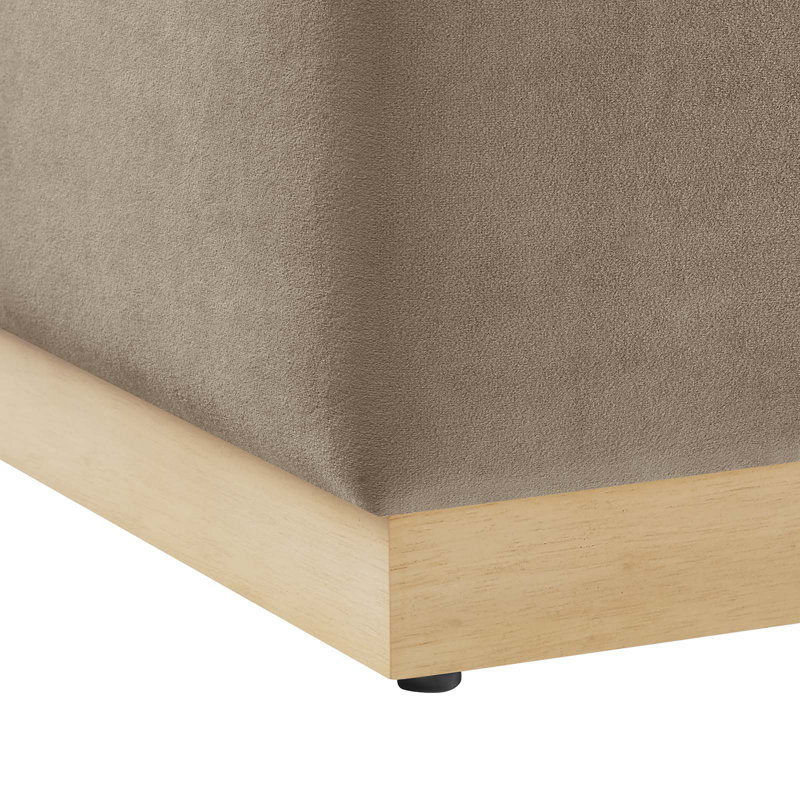 Repose-pieds rembourré Modway Tilden, Velours taupe