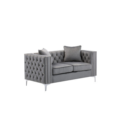 63" Velvet Loveseat
