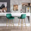 Tabouret de bar 30 pouces en velours de 2 avec repose-pieds et pieds dorés, tabouret haut simple 2 places, repose-pieds, siège