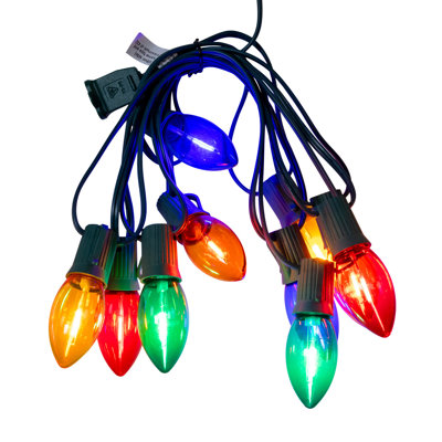 Kurt Adler 10' 10L Multicolor Translucent Filament LED C9 Light Set