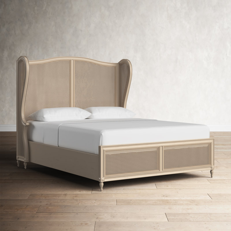 Gia Wingback Bed, King, Oiled Bronze