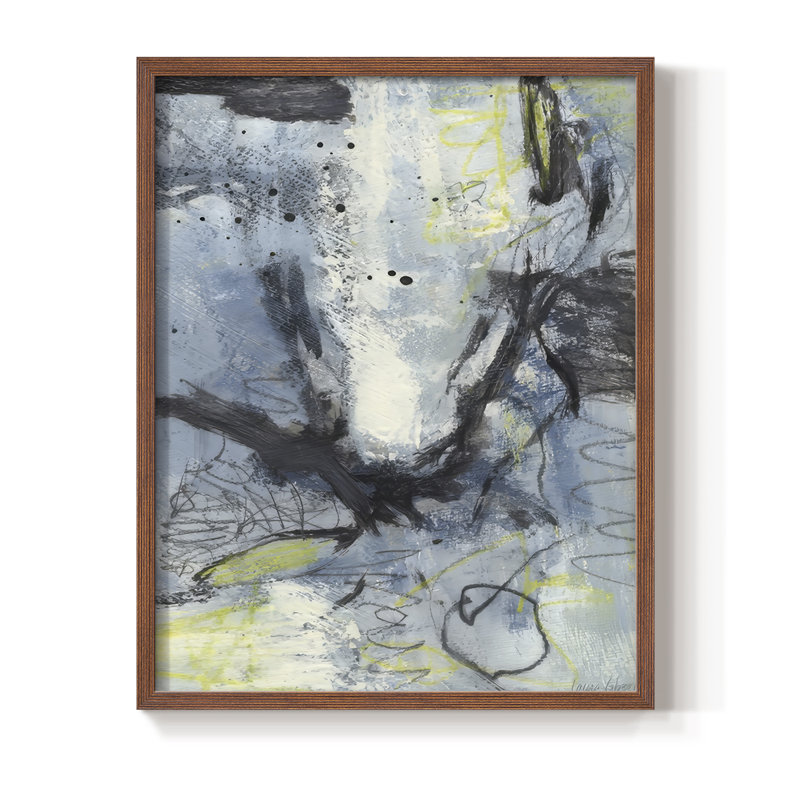 «My Mixed Emotion», reproduction encadrée - bois massif, H 11 po x l 9 po, Noyer