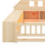 Lit sur pied avec armoires de rangement, lit maison en bois avec DEL, port USB et garde-corps, lit de jeu avec tête de lit-32114426