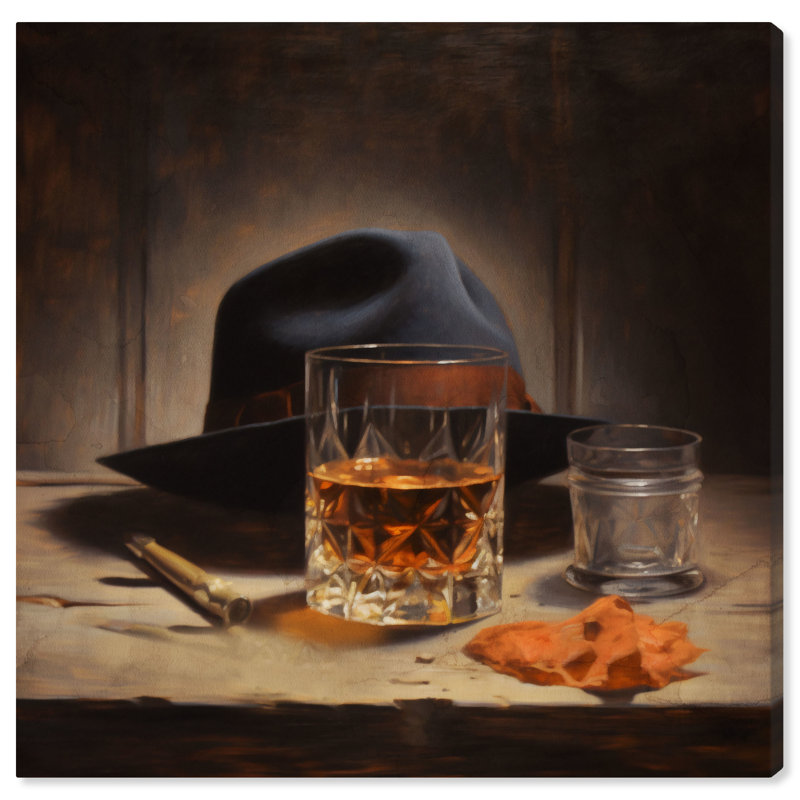 «Fedora Manly Cowboy», art mural inspirant par Notoriart, Toile tendue, H 12 po x l 12 po