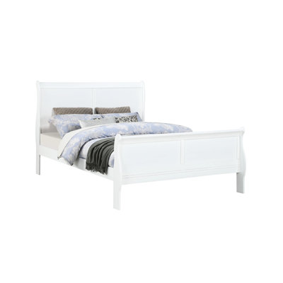 Lit pour meubles de chambre à coucher en bois massif blanc pour grand lit Serenity Design Dreamy