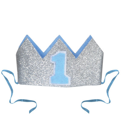 «1er» couronne pour bébé à paillettes