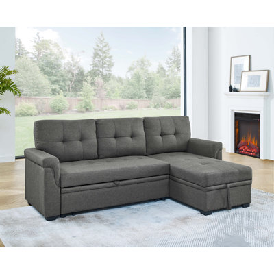 86'' Upholstered Pull-Out Sofa Bed