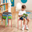 Tabourets gigognes empilables Tabourets de bar empilables portables Décoration colorée pour les salles de classe Chaises de bureau à domicile Tabourets ronds-128793887