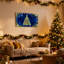 Décoration de Noël flocons de neige en forme de sapin de Noël, ensemble de 3 impressions sur toile-2120523606