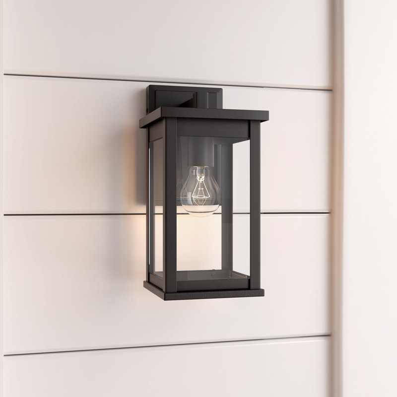 Lanterne murale d'extérieur Daren, Noir, H 11,38 po x l 5,75 po x P 5,75 po