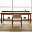 Bureau rectangulaire en bois massif avec tiroirs Burlywood-50767432