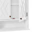 Armoire de salle de bain murale peu encombrante avec portes de style Shaker, tablette réglable et rangement ouvert Lund