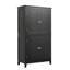 Armoire de rangement pour salle de bain élégante, unité de rangement pour salle de bain, armoire autoportante avec 4 portes, tablettes réglables, tablettes adaptables, noir-853404212