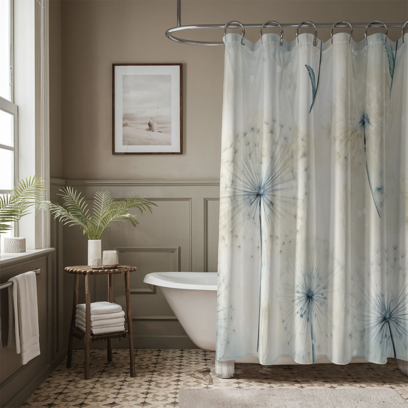 Rideau de douche Dandelion Fields - Premium, H 74 po x l 71 po
