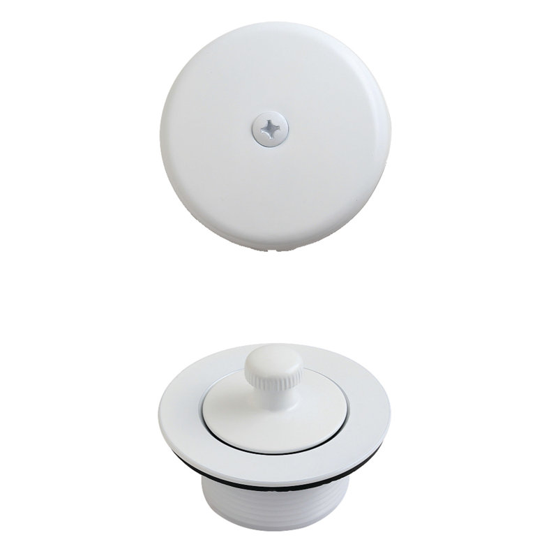 Kingston Brass Trimscape Zinc Alloy Lift and Turn Tub Drain Conversion Kit, White