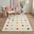 Polo Modern Machine Washable Beige Indoor Area Rug with Non-Slip Backing-129158142