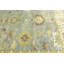 Tapis bleu en laine noué à la main à motif floral 8 pi x 10 pi Jhanet