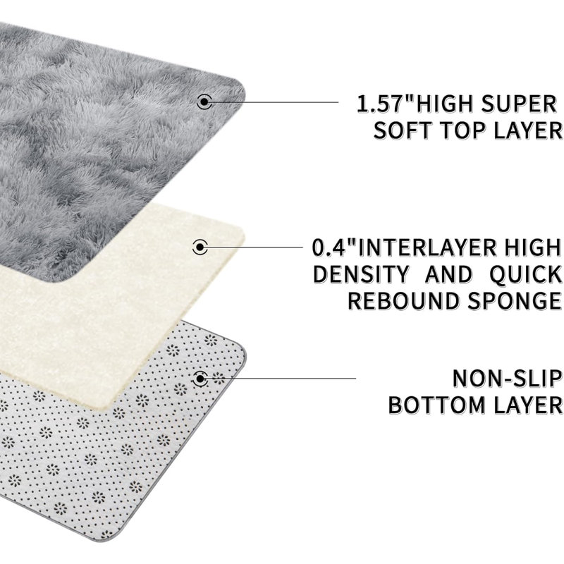 Area Rugs 8x10 Living Room, Large Area Rug Shag Shaggy Carpet Soft Plush Furry Bedside Rugs,  Area Rugs for Bedroom Kids Girls Boys Home Decor Anti Slip
