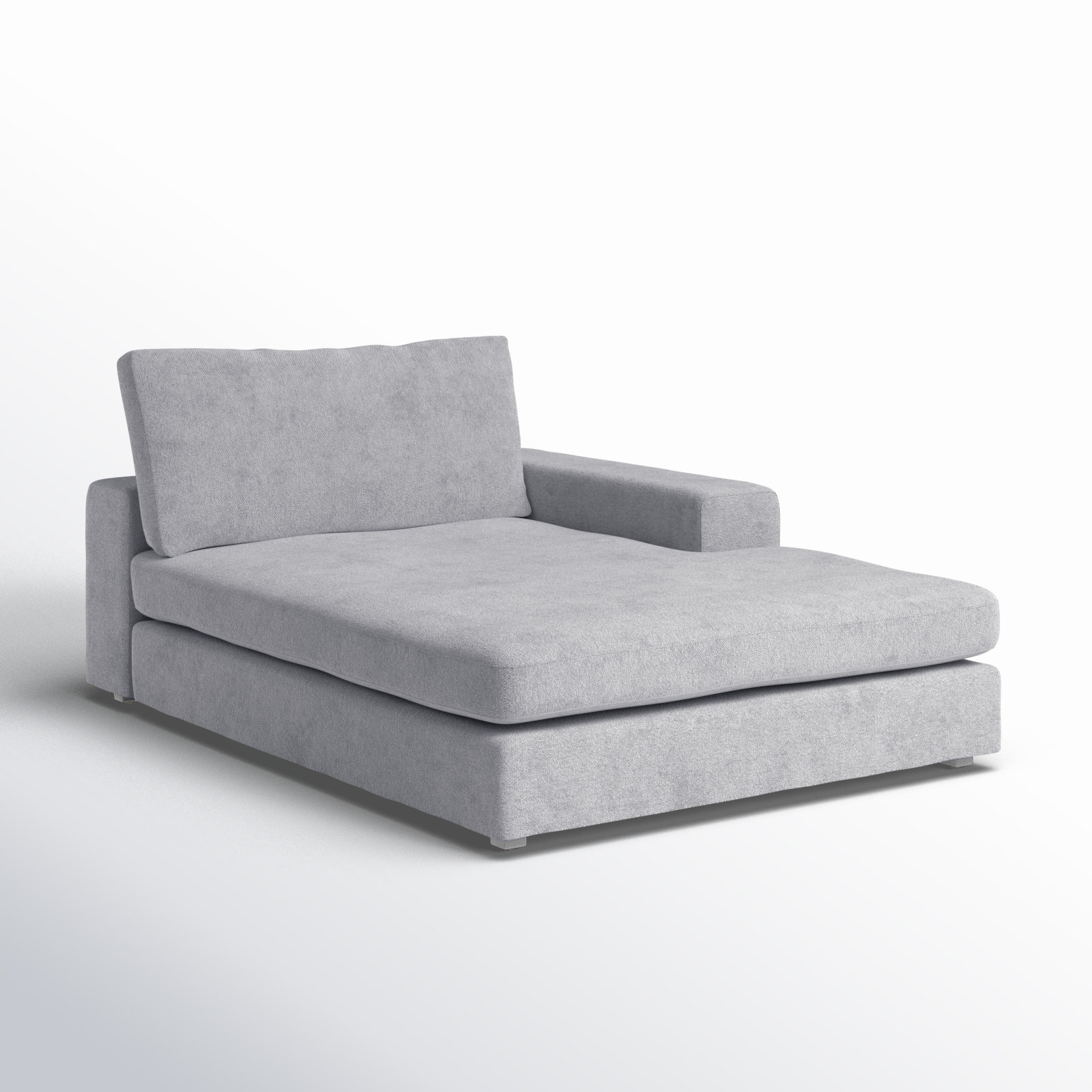 Ojai Chaise Lounge, Light Gray, Right Hand Facing