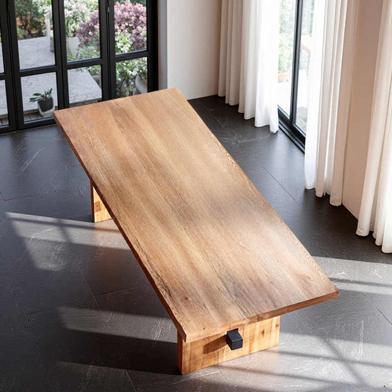 Modern Style Solid Wood Rectangular Dining Table, 29.53"H x 55.12"L x 27.56"W